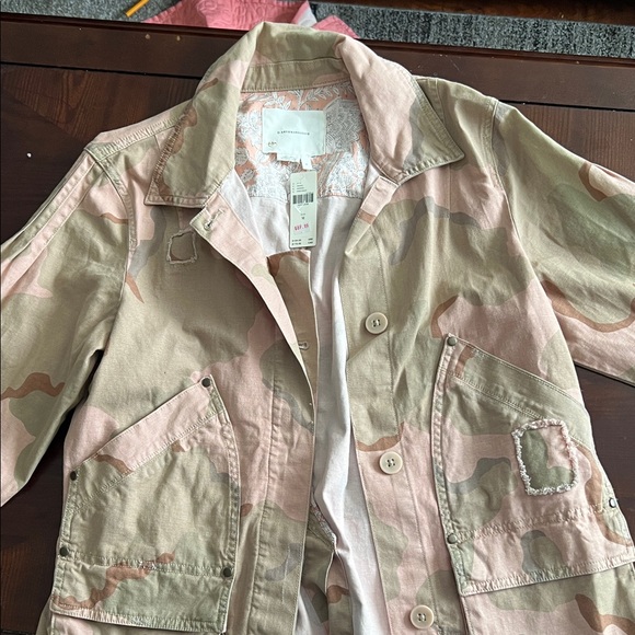 Anthropologie Jackets & Blazers - Anthropologie Pink and Tan Utility Jacket